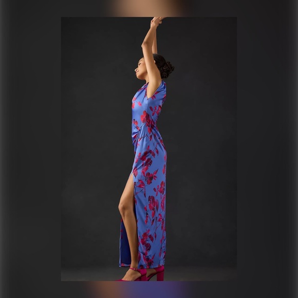 ML Monique Lhuillier Camila Floral Satin Gown - Picture 3 of 4